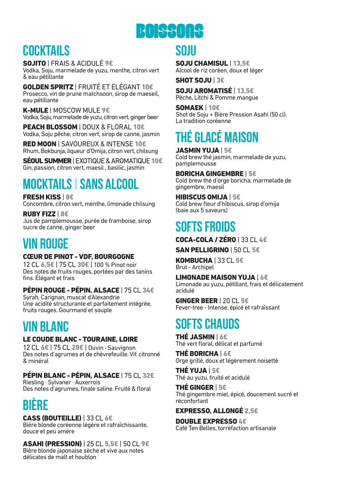 Carte du Soir - page 3
